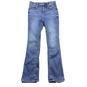 American Eagle Jeans Womens 2 Short Boot Cut Skinny Kick Boot High Rise Stretch